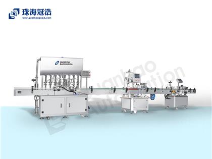 自動化膏體、液體灌裝、旋蓋、貼標生產(chǎn)線